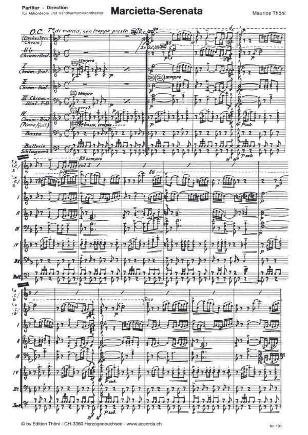 Marcietta-Serenata Orchester Partitur
